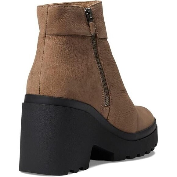 Eileen Fisher Kard Womens 8.5 Ankle Bootie Brown Nubuck Side Zip Block Heel NWOB - Picture 4 of 15